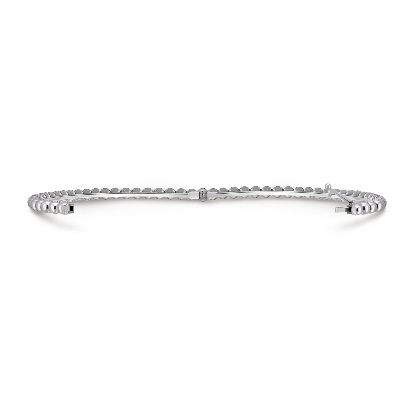 Perlée pearls of gold bracelet, rhodium plated 18K white gold, medium model.