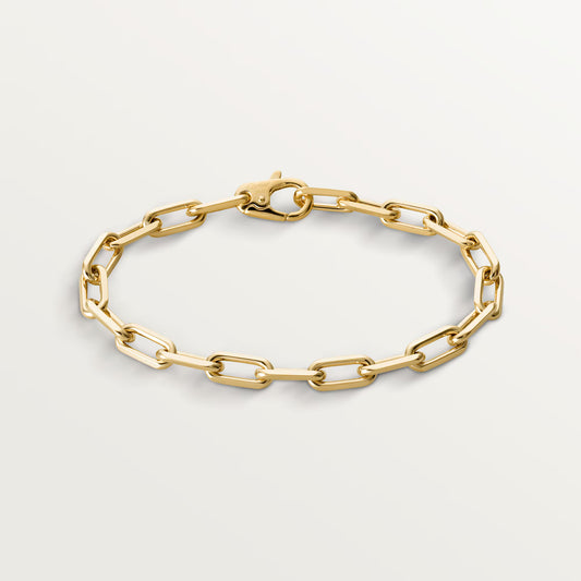 Santos de Cartier 18K yellow gold bracelet, chain, medium model.
