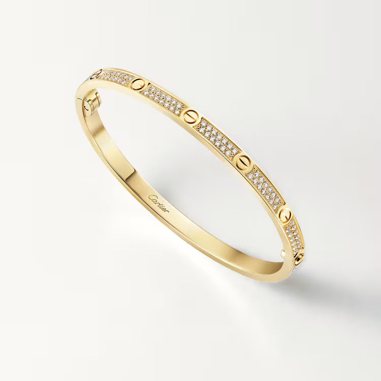 LOVE bracelet, small model, paved. 18k GOLD