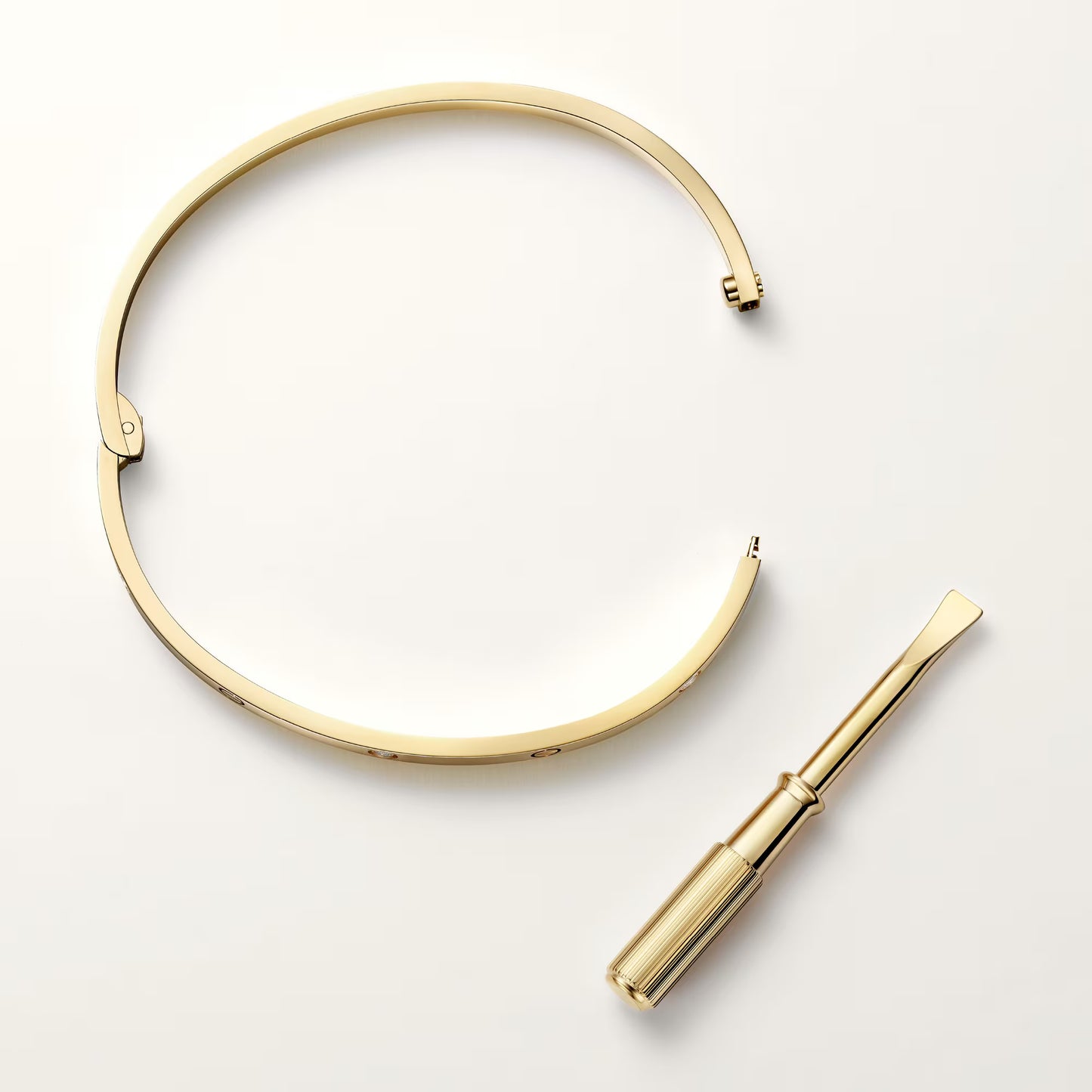 LOVE bracelet 18K yellow gold, small model, 6 diamonds.
