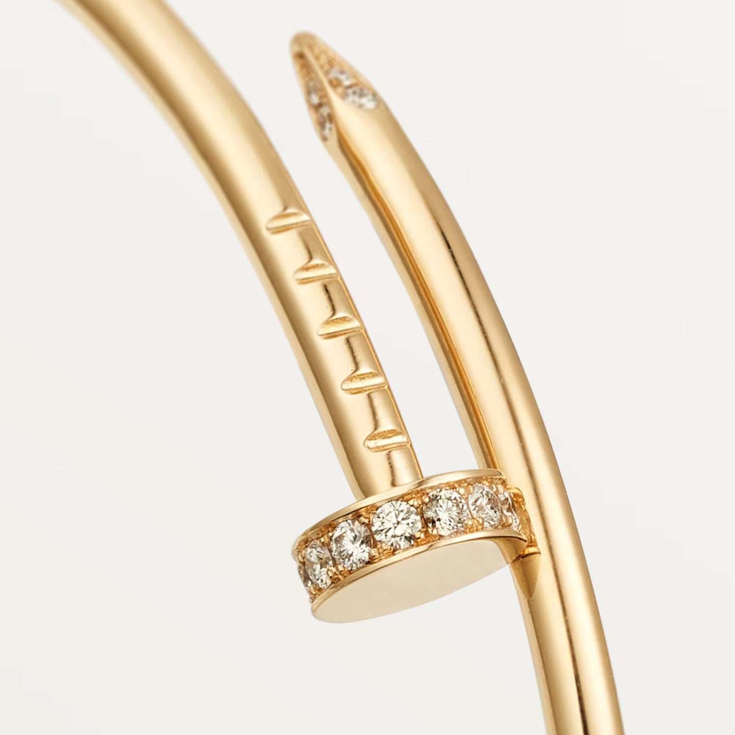 Juste un Clou bracelet yellow gold, small model, brilliant-cut diamonds.