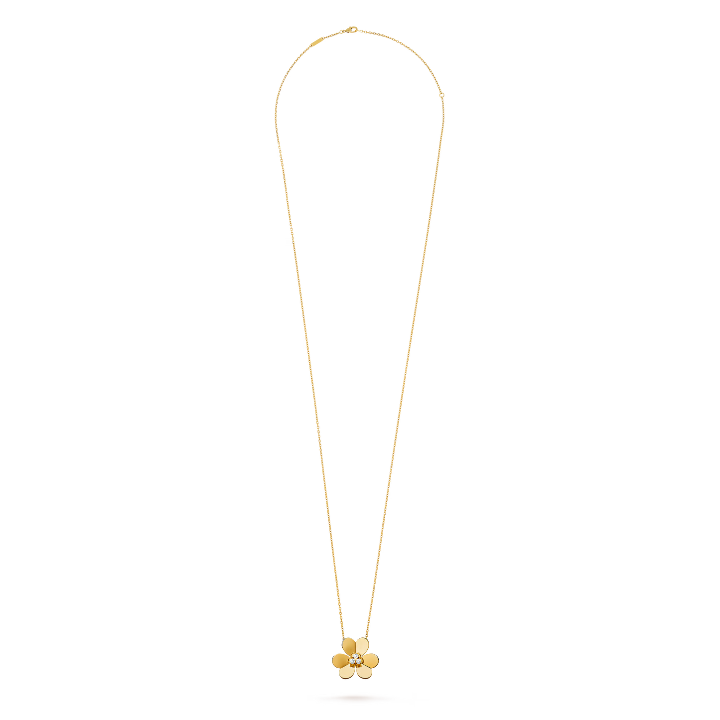 Frivole clip pendant, very large model, 18K yellow gold, round diamonds