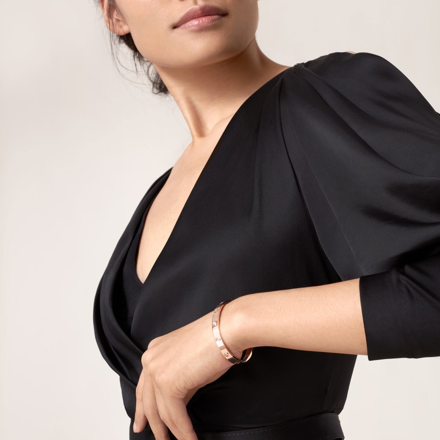 LOVE bracelet 18K rose gold , classic model, 4 diamonds.