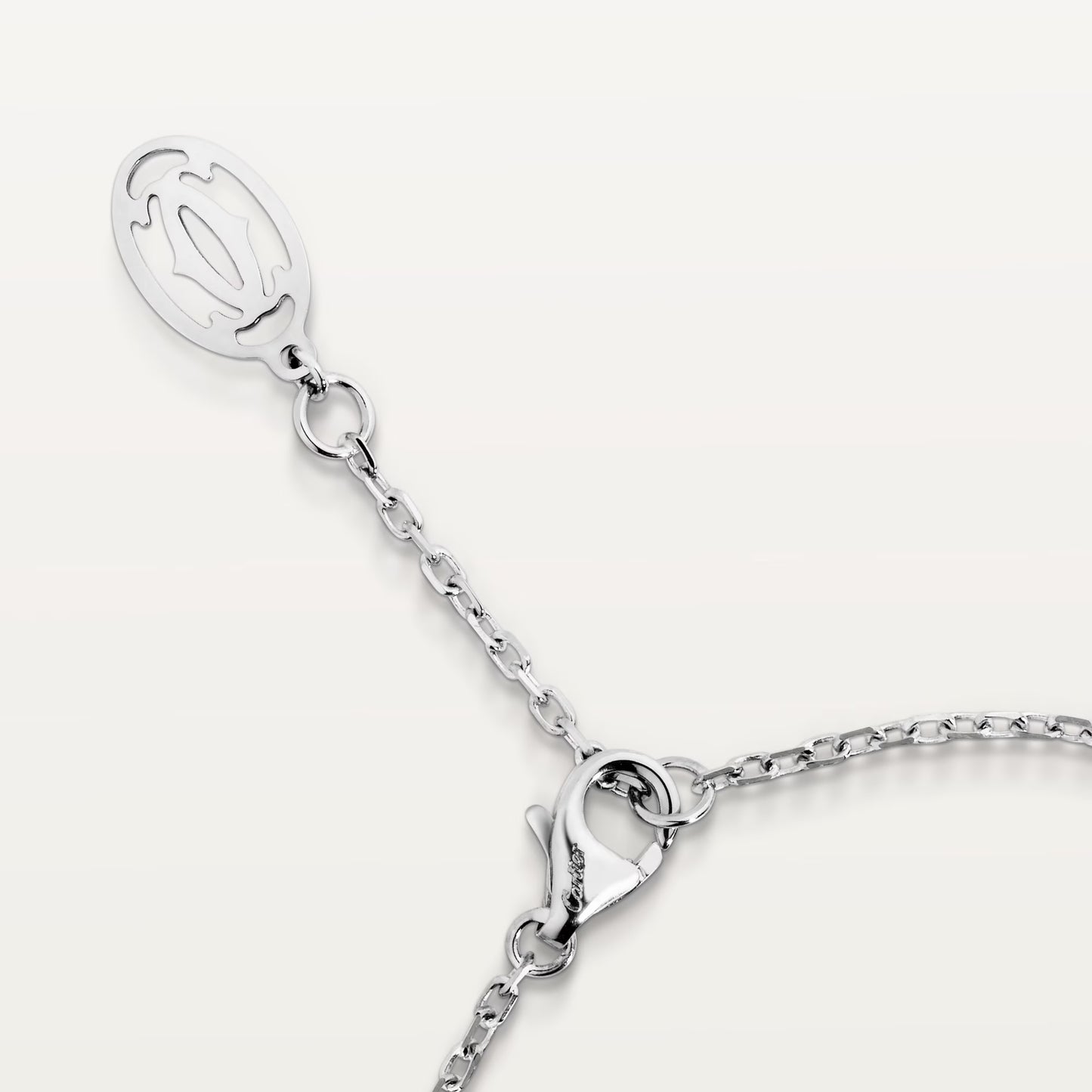 Cartier d'Amour 18K white gold bracelet, diamond, small model.