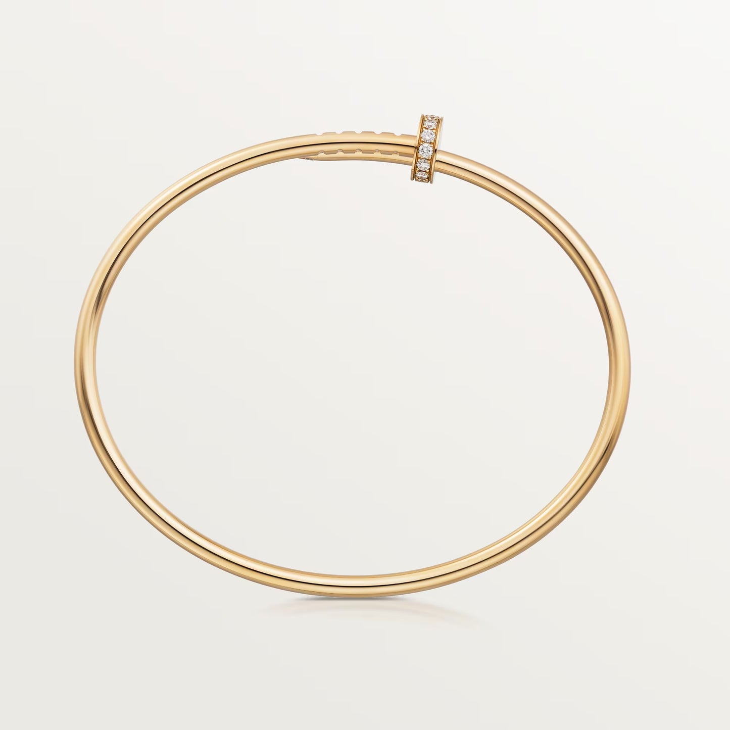 Juste un Clou bracelet yellow gold, small model, brilliant-cut diamonds.