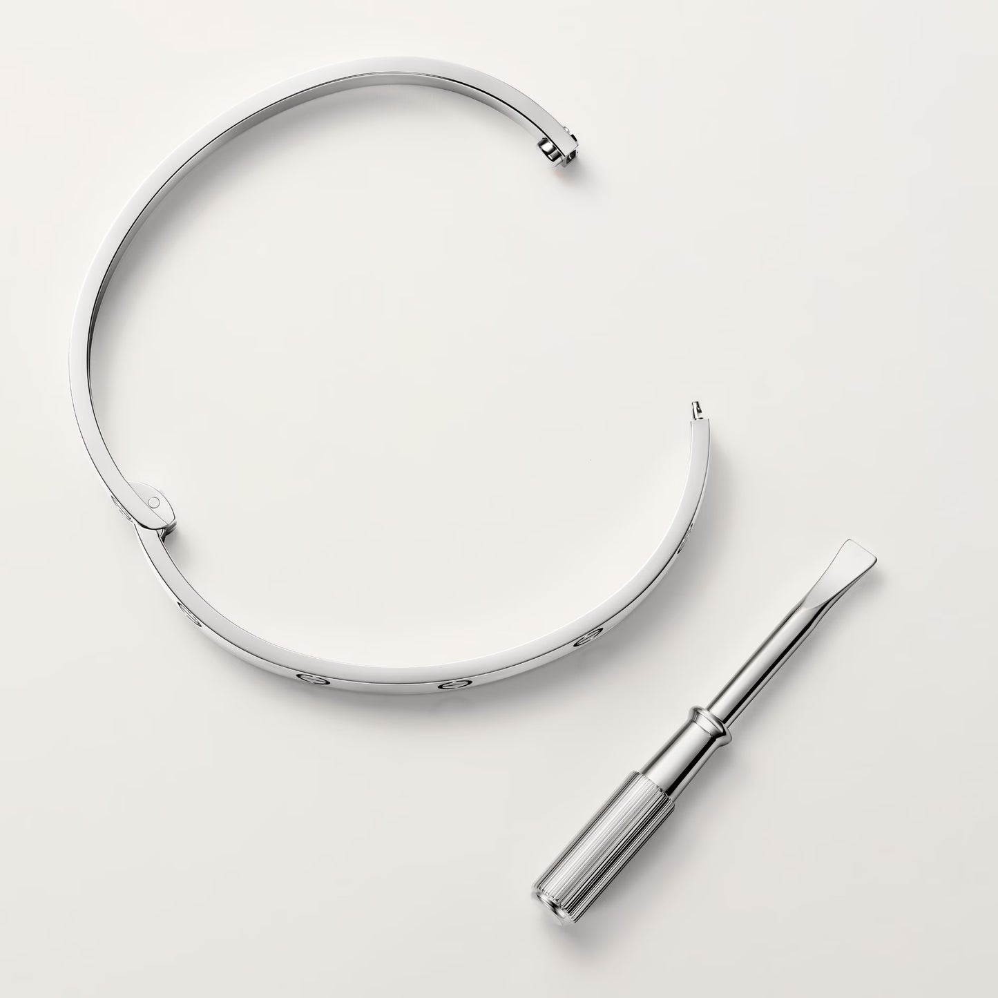 LOVE bracelet 18K white gold, medium model.
