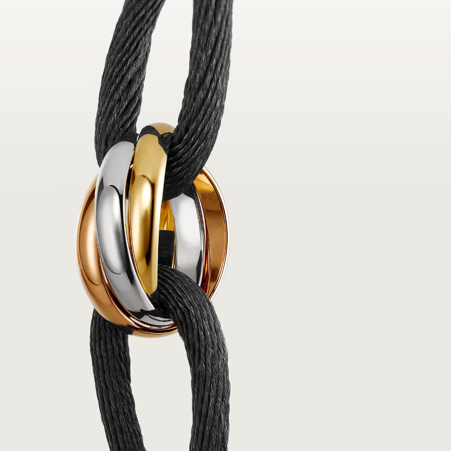 Trinity 18K white, rose and yellow gold bracelet.
