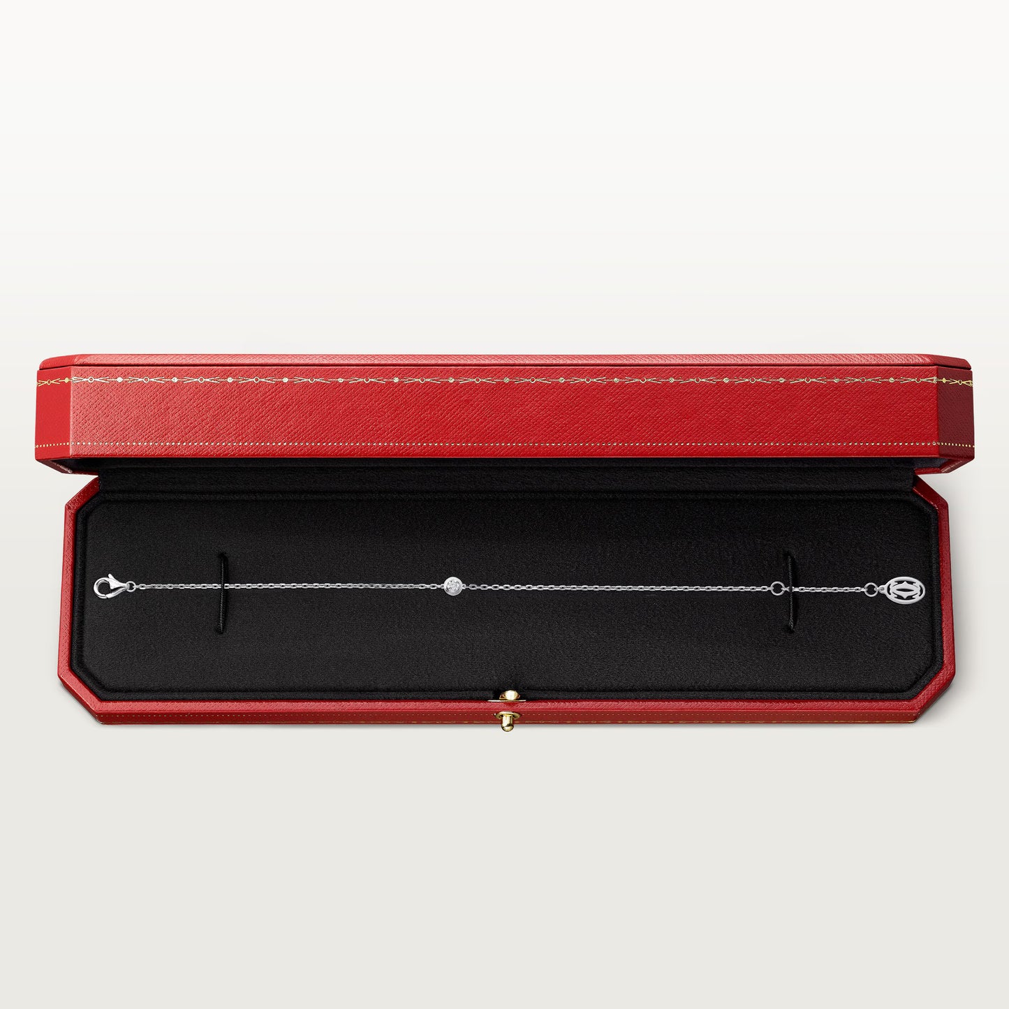 Cartier d'Amour 18K white gold bracelet, diamond, small model.