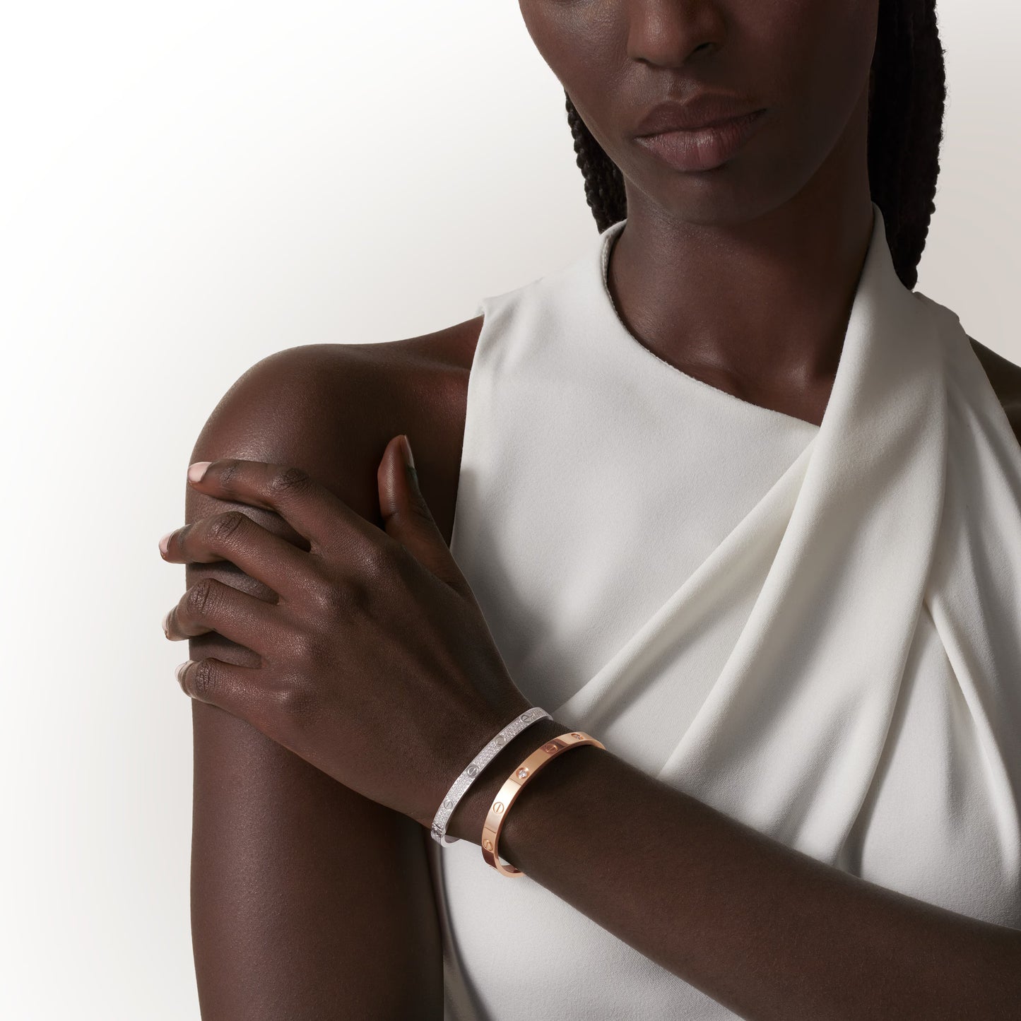 LOVE bracelet 18K rose gold , classic model, 4 diamonds.