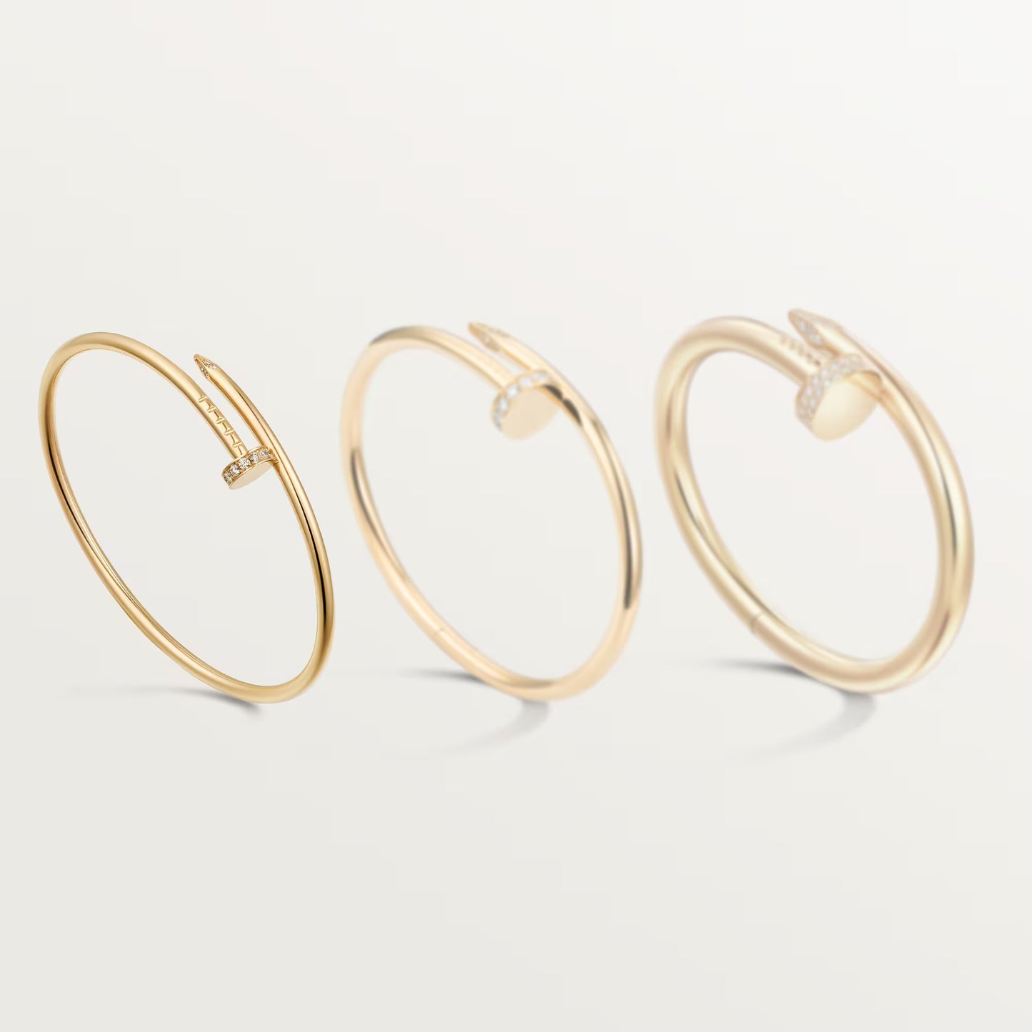 Juste un Clou bracelet yellow gold, small model, brilliant-cut diamonds.