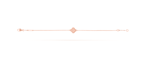 Sweet Alhambra bracelet, 18K rose gold.