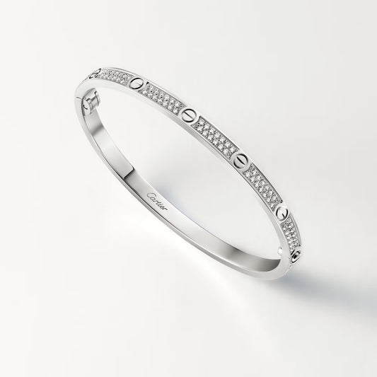 LOVE bracelet LOVE bracelet 18K white gold, small model, paved, small model, paved.