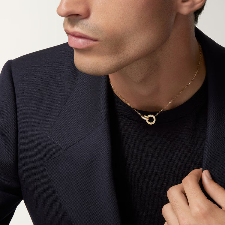 LOVE pendant, paved. 18k GOLD