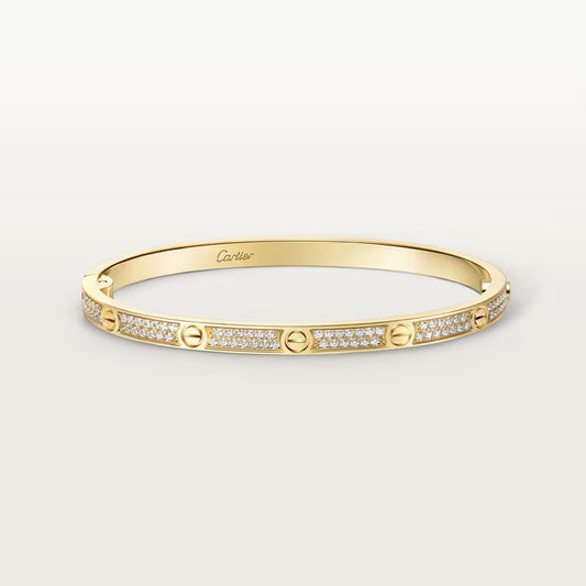 LOVE bracelet, small model, paved. 18k GOLD