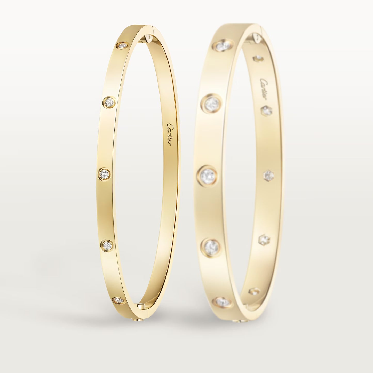 LOVE bracelet 18K yellow gold, small model, 10 diamonds.
