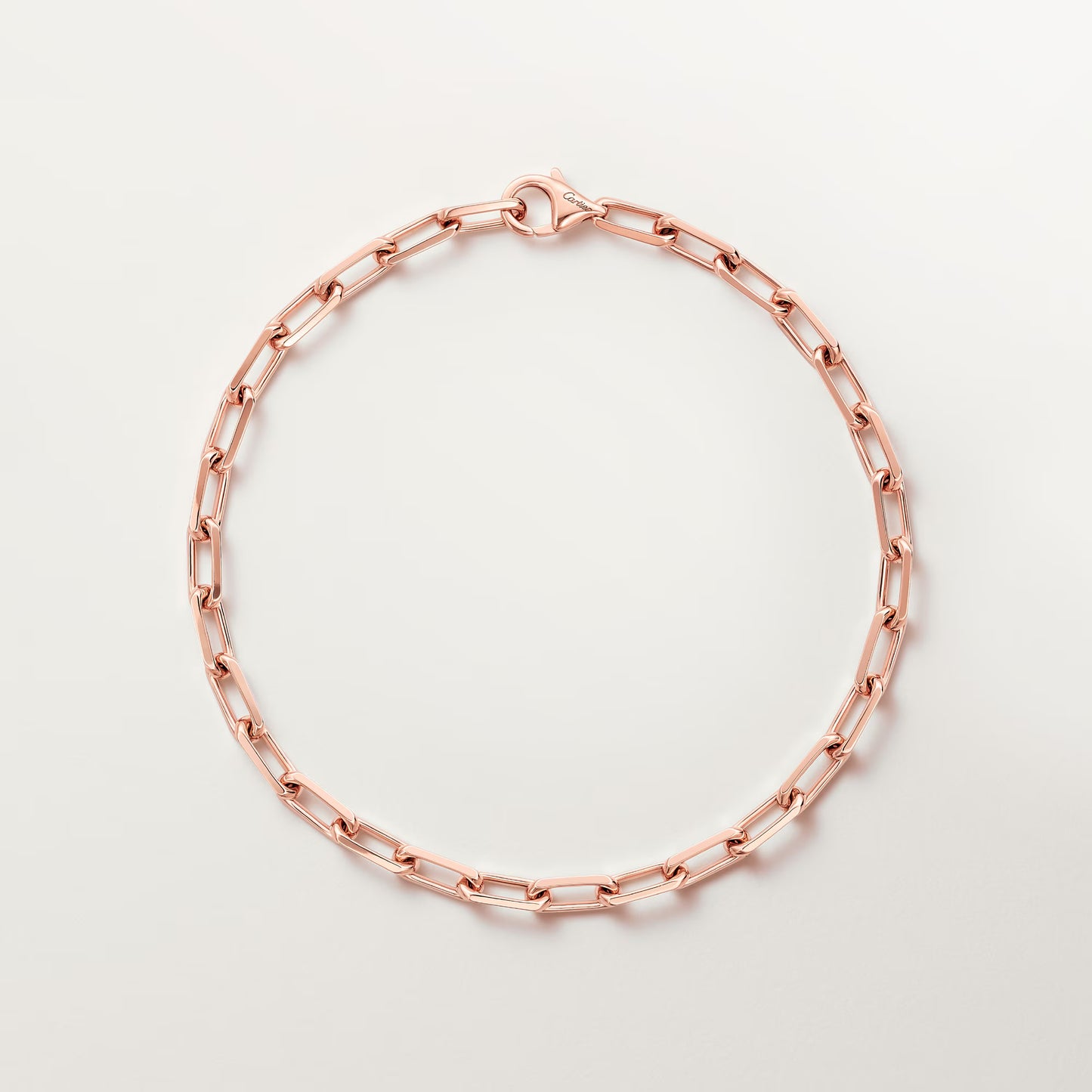 Santos de Cartier bracelet 18K rose gold, chain, small model.